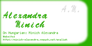 alexandra minich business card